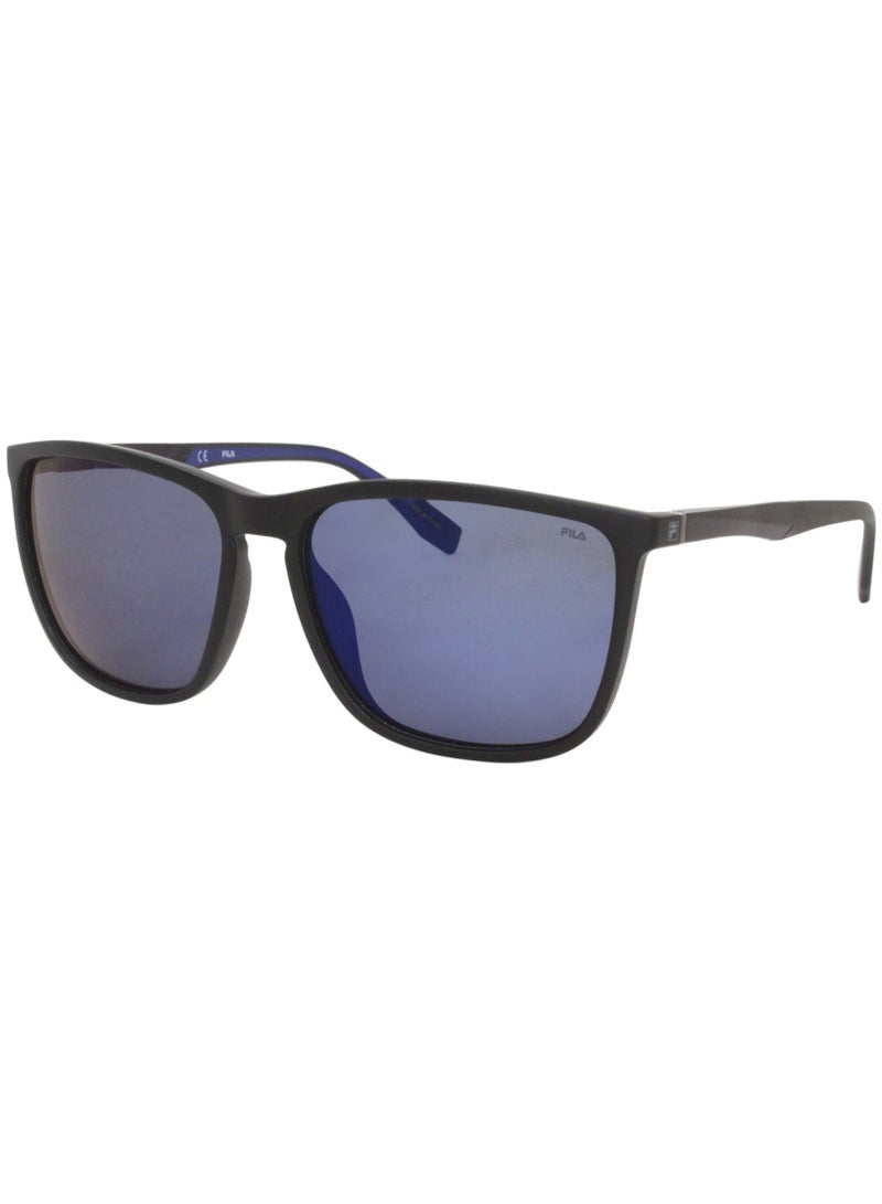 FILA Fila SF9248 Square Polarized Black Men's Sunglasses – 58 mm – UV Protection  - Image 1