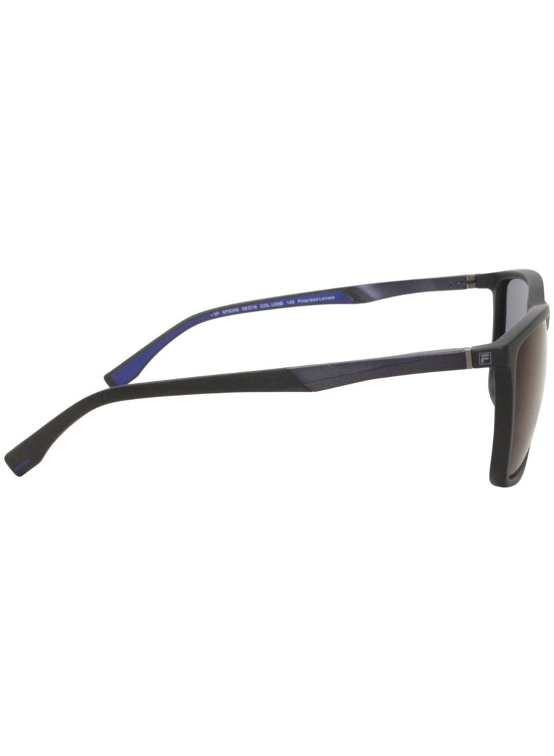 FILA Fila SF9248 Square Polarized Black Men's Sunglasses – 58 mm – UV Protection  - Image 3