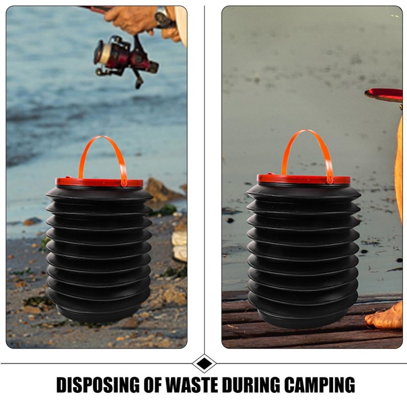 Ipetboom 2pcs Collapsible Camping Trash Can with Lid 4l Foldable Outdoor Garbage Bin Portable Storage Bucket for Car, Yard Waste, Picnic, and Fishing Use - Image 5