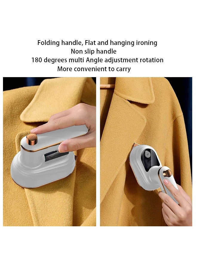 Arabest Portable Mini Iron, Handheld Steamer Iron for Clothes, 180° Rotatable Professional Garment Steamer, Mini Handheld Iron Support Dry And Wet Ironing for Home Business Travel - Image 2