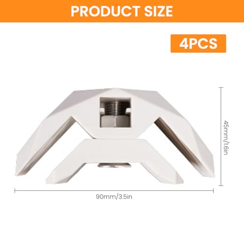 Serplex® 4Pcs Furniture Frame Joints with Removable Support Retainers - 90-Degree Nylon Furniture Connector Brackets and Quick-Release Brackets Compatible with Wooden Cabinet Shelf Box Panel Assembly - Image 2