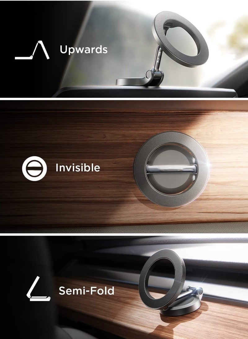 Captaintech SYOSI, Car Mount Holder, Magnetic Foldable Phone Car Mount, Hands Free 360 ° Rotation Phone Holder for All Phones for iPhone Max Plus Mini - Image 2