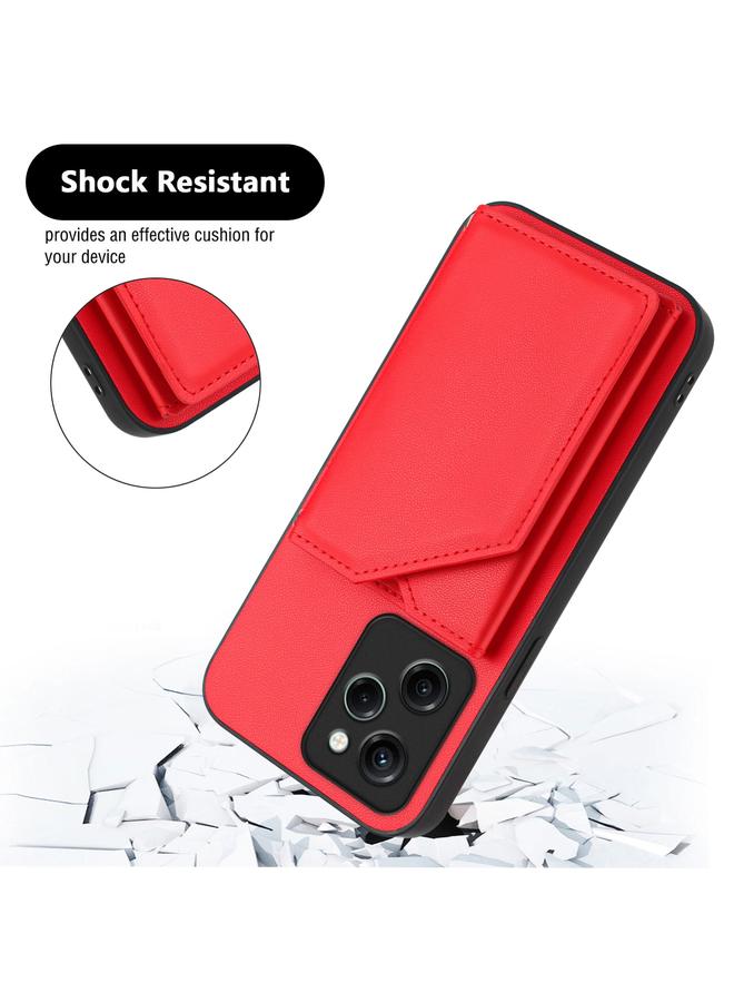 S-TOP Case For Redmi Note 12 Pro Speed Skin Feel Four Card Slots Phone Case with Wrist Strap - Image 3