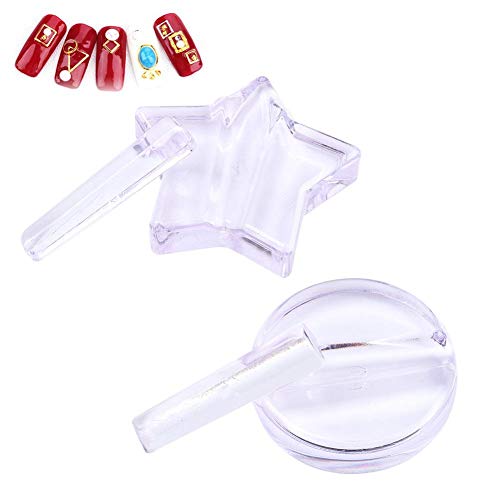 Cimenn 2pcs Professional Embossed Mold Nail Tools Metal Frame Bending Nail Art Equipment - Image 1