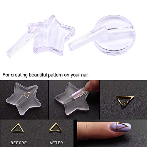 Cimenn 2pcs Professional Embossed Mold Nail Tools Metal Frame Bending Nail Art Equipment - Image 3