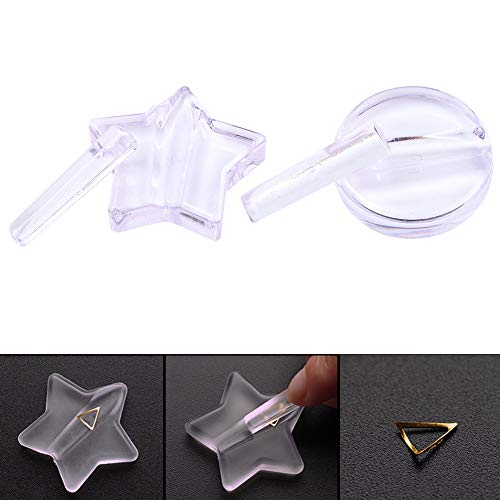 Cimenn 2pcs Professional Embossed Mold Nail Tools Metal Frame Bending Nail Art Equipment - Image 4