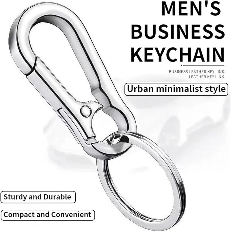 Silver Key Ring Clip 20pcs Multi Functional Anti Lost Car Motorcycle Keychain - Image 3