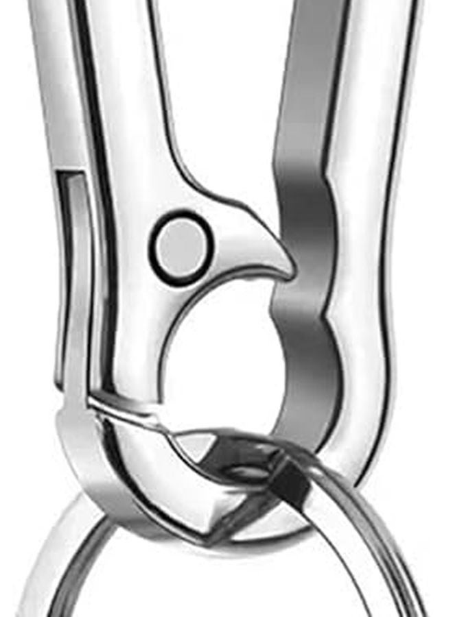 Silver Key Ring Clip 20pcs Multi Functional Anti Lost Car Motorcycle Keychain - Image 2