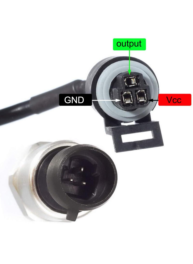 AUTEX AUTEX 150 Psi Pressure Transducer/Sender/Sensor with Connector Harness 150/200 Psi Stainless Steel 1/8”-27 NPT Pressure Transducer Sensor Compatible With Oil, Fuel, Air, Water  - Image 4