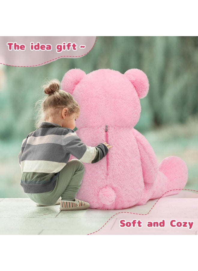 YelaJoy Giant Teddy Bear 5.3 Feet, Cuddly Big Teddy Bear Stuffed Animal 63", Pink Teddy Bear Plush Gift Decoration for Baby Shower,Party, Birthday etc (Pink) - Image 3