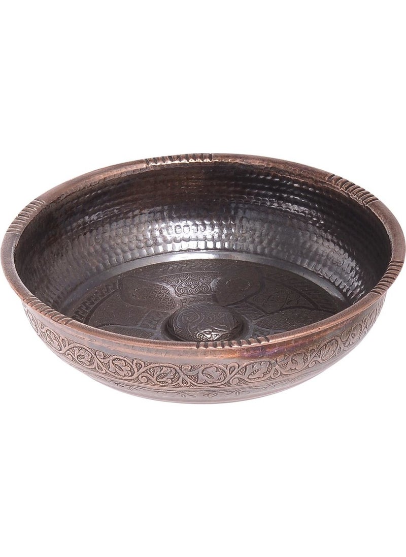 Bazaar 4 - وعاء استحمام تقليدي نحاسي مع نقش عثماني - Image 1
