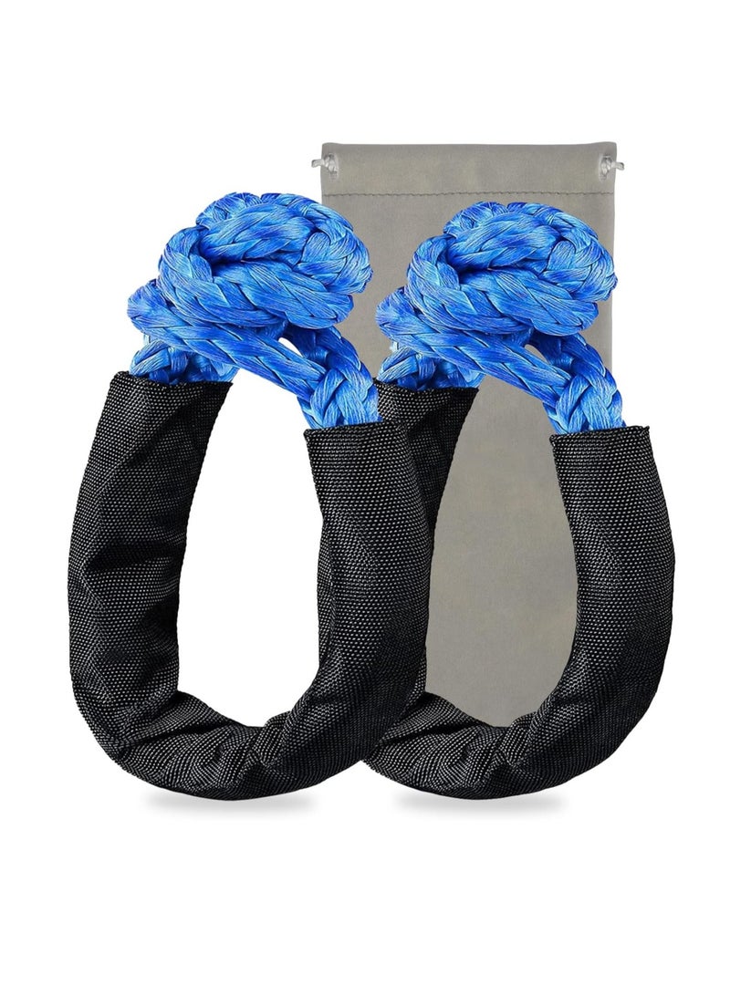 عام حبل تكبل ناعم اصطناعي ، 1 / 2 "× 22" (كسر القوة 38000 رطل) ، حبل إنقاذ تكبل ناعم للبحرية ، SUV ، ATV ، شاحنة دفع رباعي ، جيب ، للإنقاذ ، التسلق ، والقطر (أزرق ، عبوتين) - Image 1