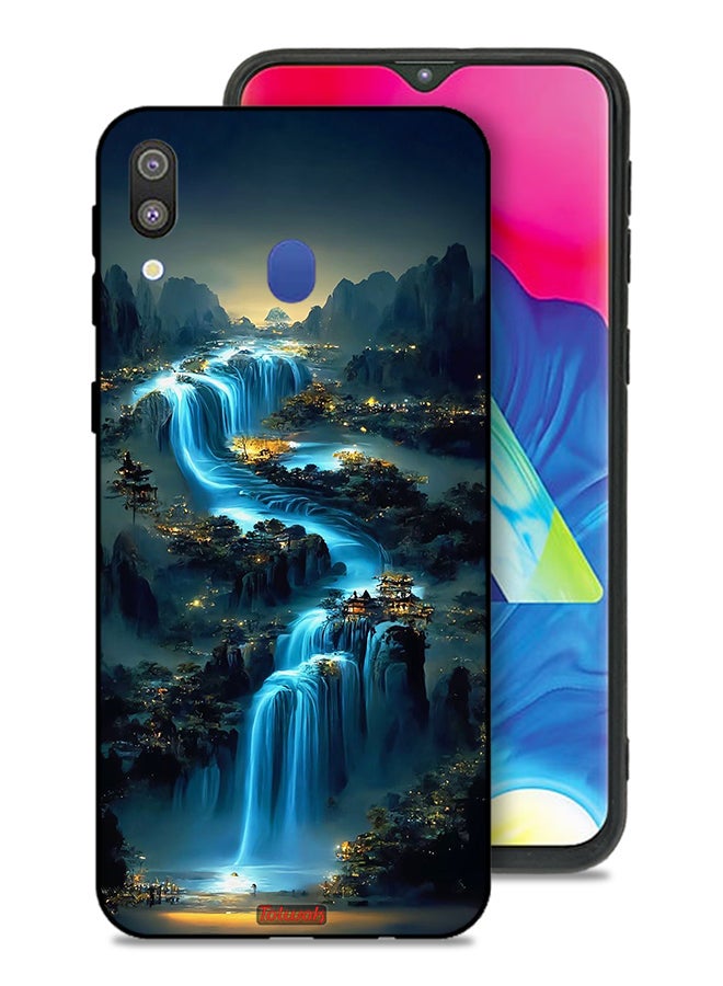 Tolwak Samsung Galaxy M20 Protective Case Cover Waterfall Art - Image 1