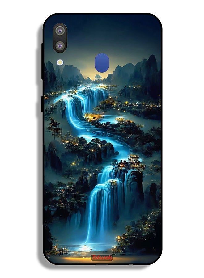 Tolwak Samsung Galaxy M20 Protective Case Cover Waterfall Art - Image 2