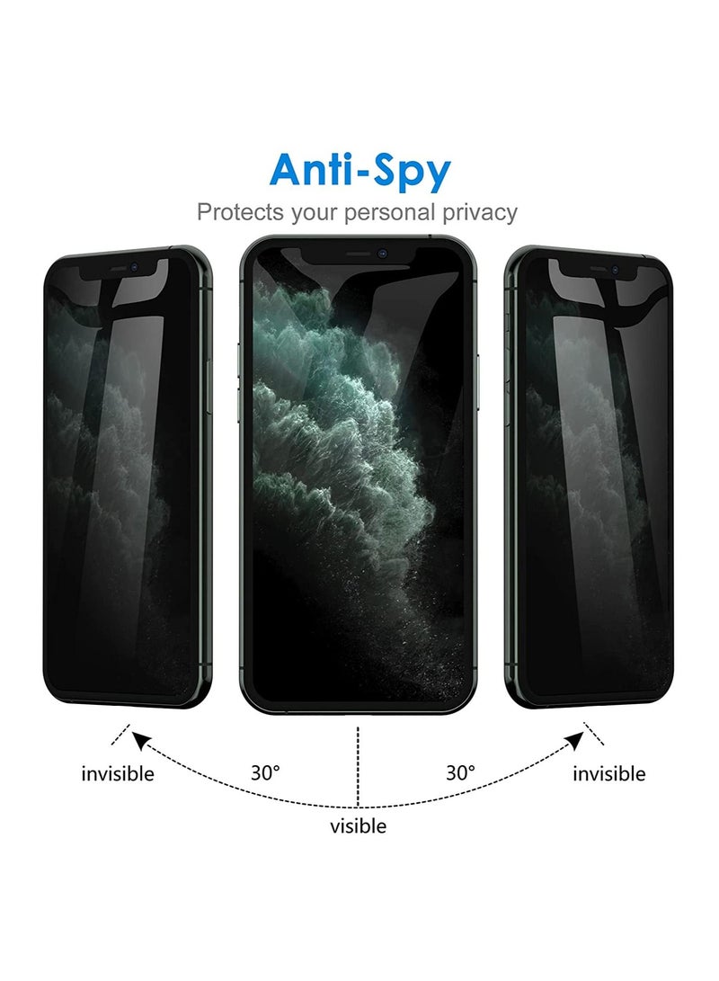 (2 Pack) for iPhone 13 Pro Max Privacy Tempered Glass Screen Protector Anti-Scratch with Back Camera glass Alignment Frame Bubble Free Scratch Resistant - Image 3