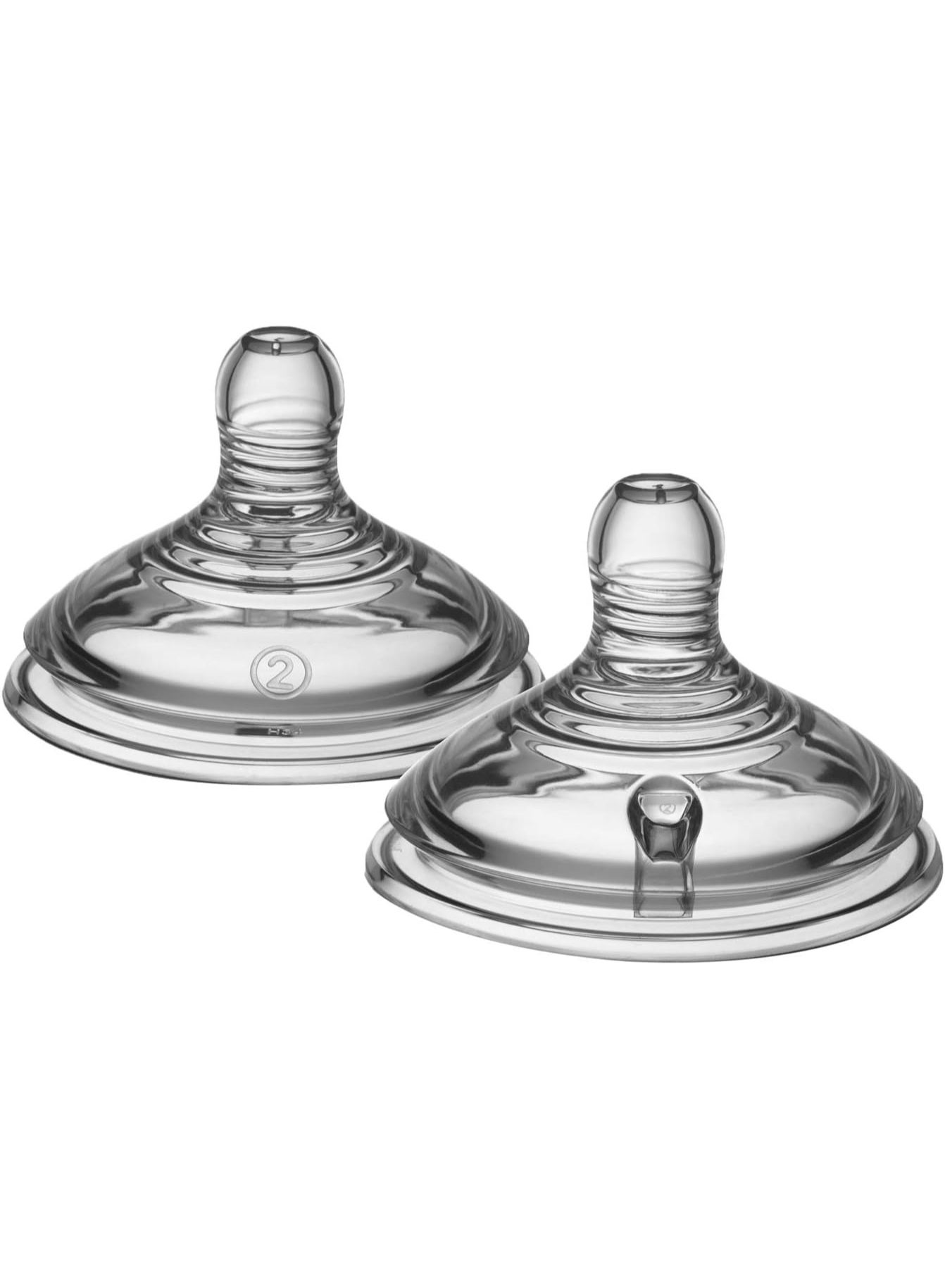 tommee tippee Natural Start 2X Medium Flow Baby Bottle Teats 3M+ BPA Free 2Pcs