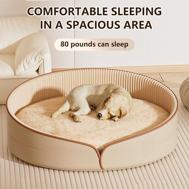 Peiiwdc Pet Bed Nest for Dogs and Cats Dog Sofa Furry Luxurious Couch Cushion Multiple Size Comfortable Dog - Image 5