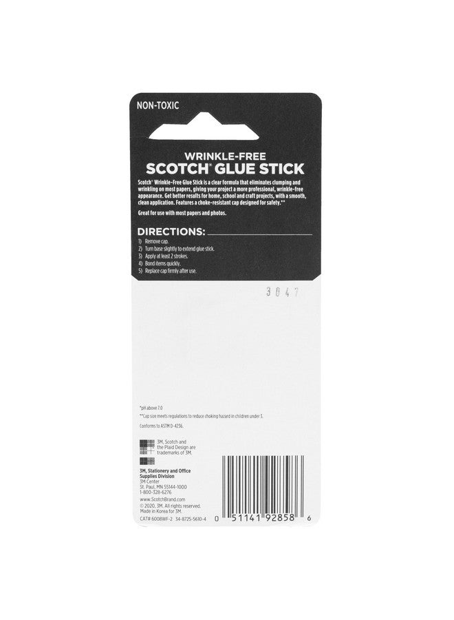 3M Scotch Wrinkle-free Glue Sticks 6008WF-2, 2 Pack, .27 oz (7.65 g) Each, 36.00 per case - Image 3