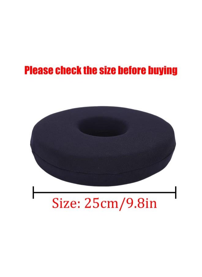 Generic - Donut Pillow for Tailbone Pain Relief Cushion, Bed Sore Decubitus Pain Relief Seat Cushion, Hemorrhoid Pillows for Bedridden Patient Elderly Black 25cm (1 pcs) - Image 1