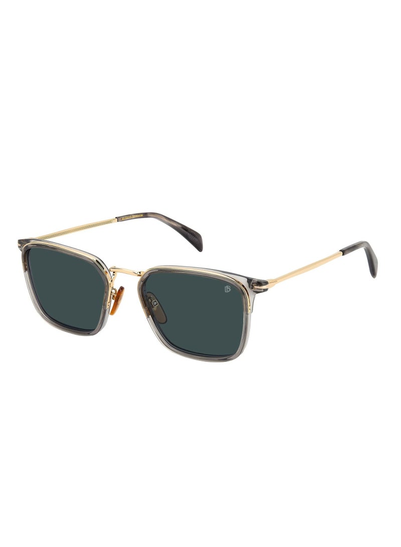 DAVID BECKHAM David Beckham DB 7065/F/S 2F7 Gold Grey Rectangular Sunglasses – 56 mm – Men’s  - Image 1