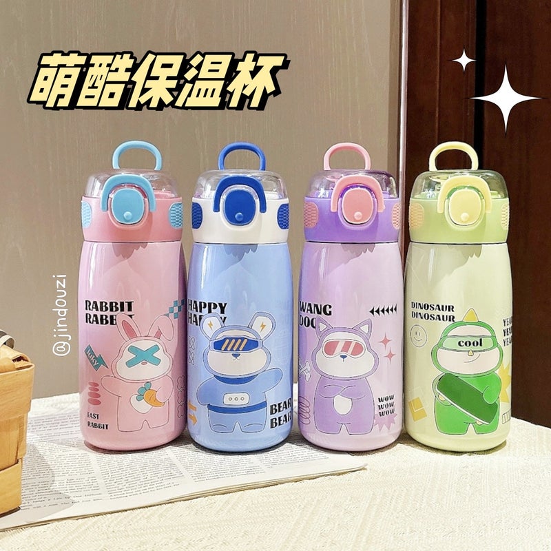 Children'S Vacuum Cup 316 Stainless Steel High-Looking Straw Cup Cute Student Cartoon Gift Portable School Cup - Image 3