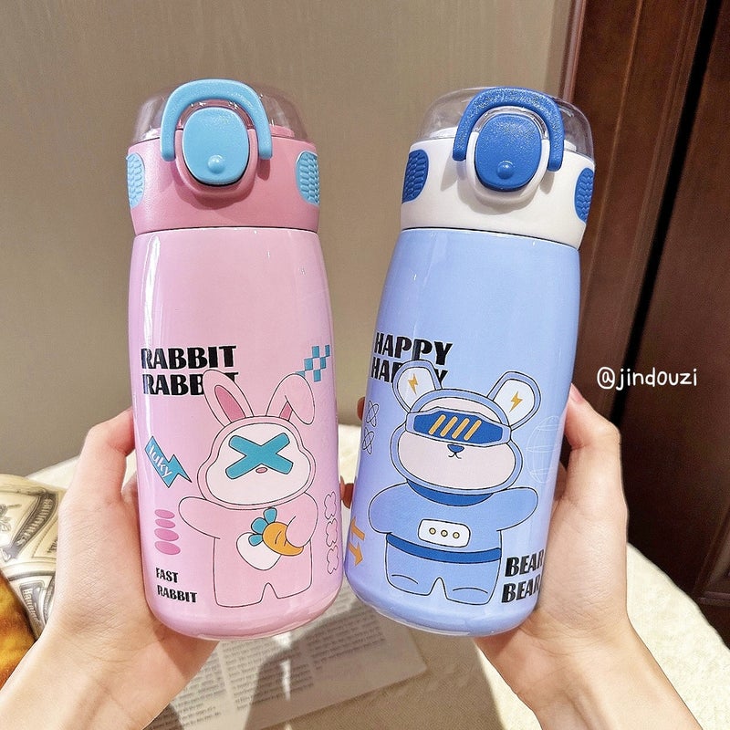 Children'S Vacuum Cup 316 Stainless Steel High-Looking Straw Cup Cute Student Cartoon Gift Portable School Cup - Image 2
