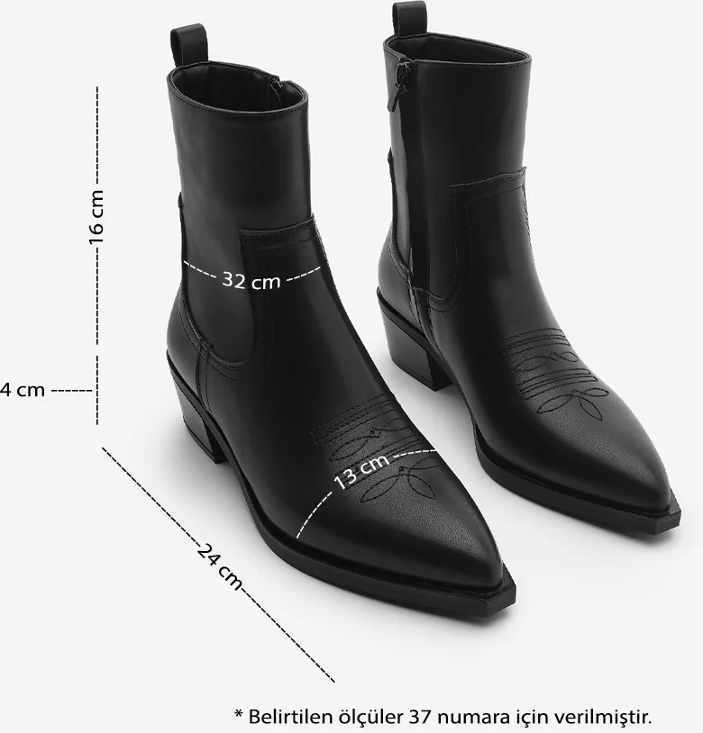 مارجين Women Pointed Toe Embroidered Western Boots Siyesta