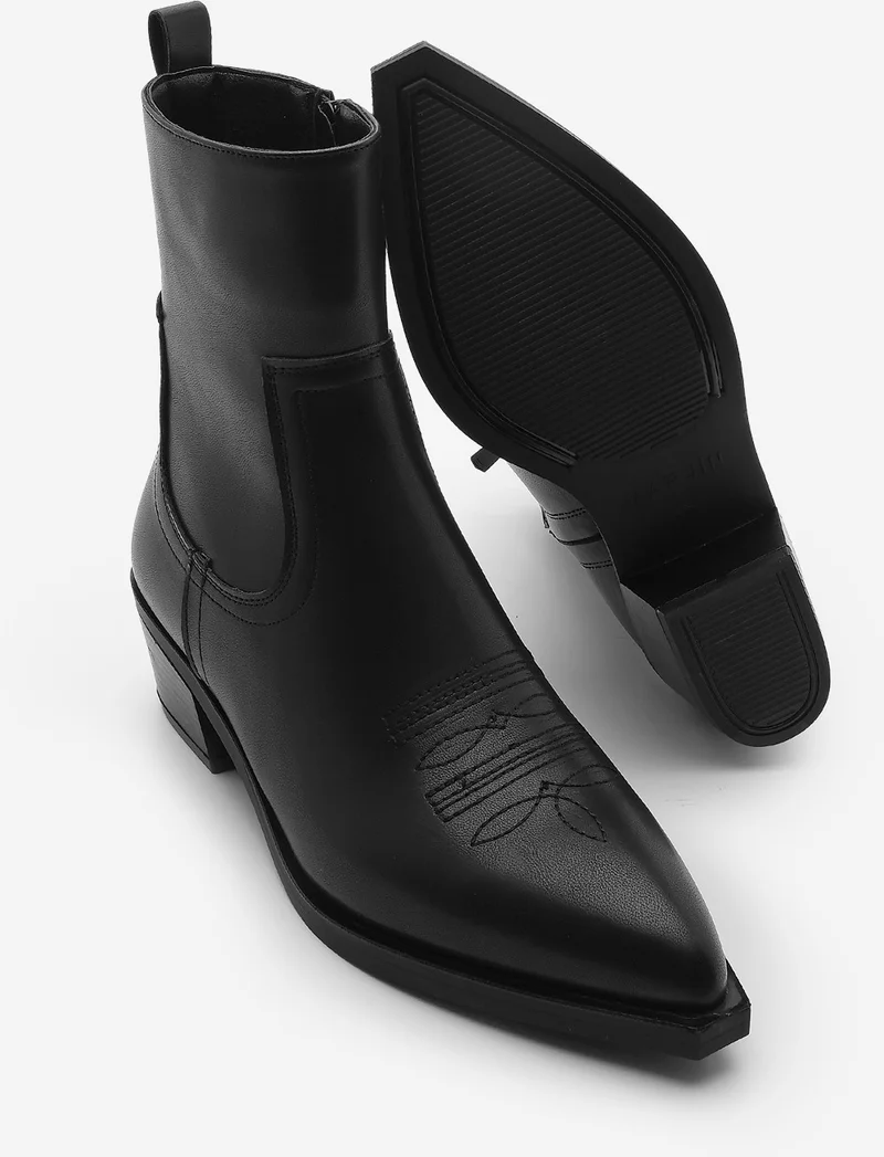 مارجين Women Pointed Toe Embroidered Western Boots Siyesta