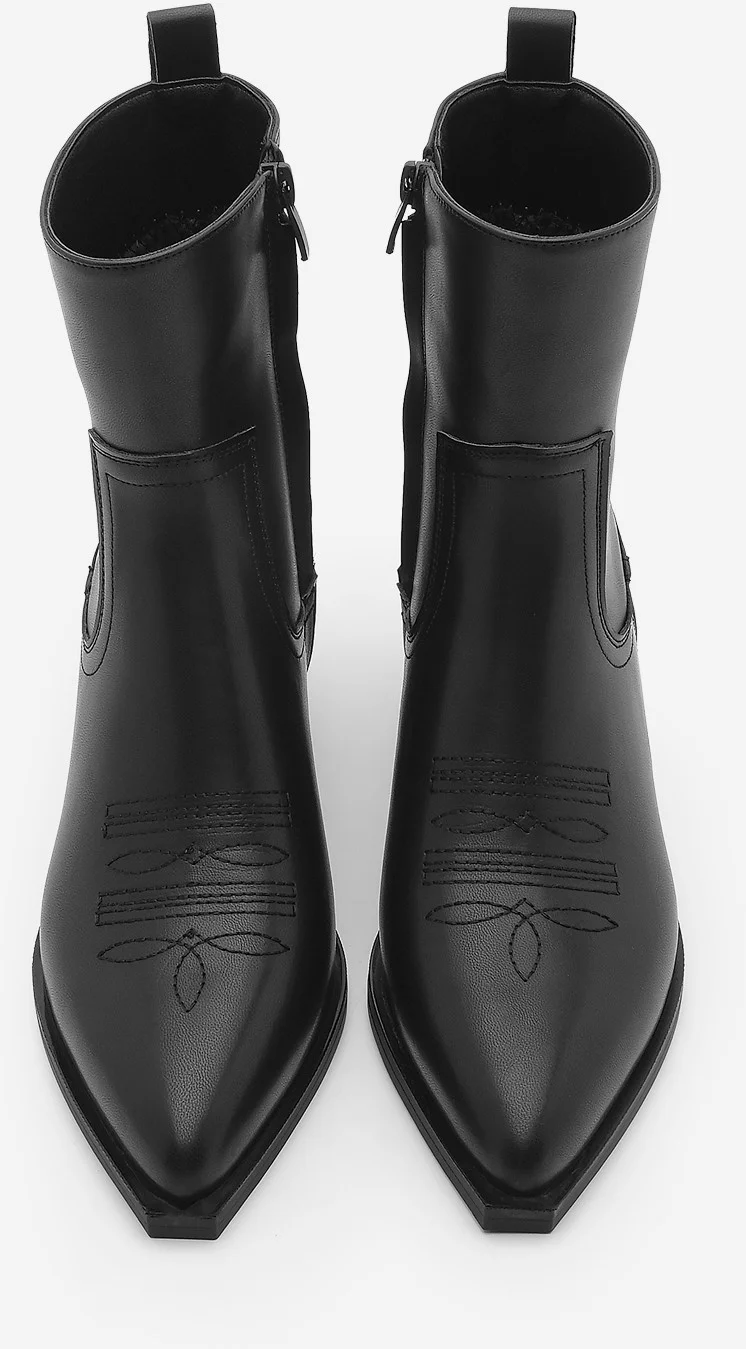 مارجين Women Pointed Toe Embroidered Western Boots Siyesta