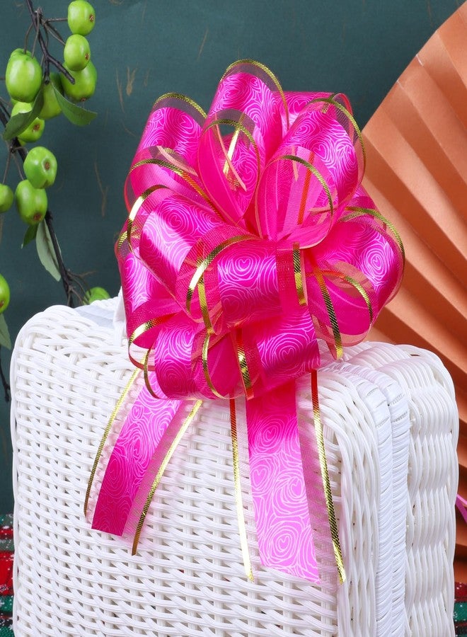 FORBINBO 12 Pieces Rose Pull Bows,6 Inches Pull Bows for Gift Wrapping,Basket and Wedding Decoration,Holiday and Birthday Presents Wrapping Bows,Christmas Bows for Gift Wrapping - Image 5