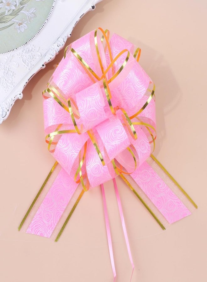 FORBINBO 12 Pieces Rose Pull Bows,6 Inches Pull Bows for Gift Wrapping,Basket and Wedding Decoration,Holiday and Birthday Presents Wrapping Bows,Christmas Bows for Gift Wrapping - Image 4