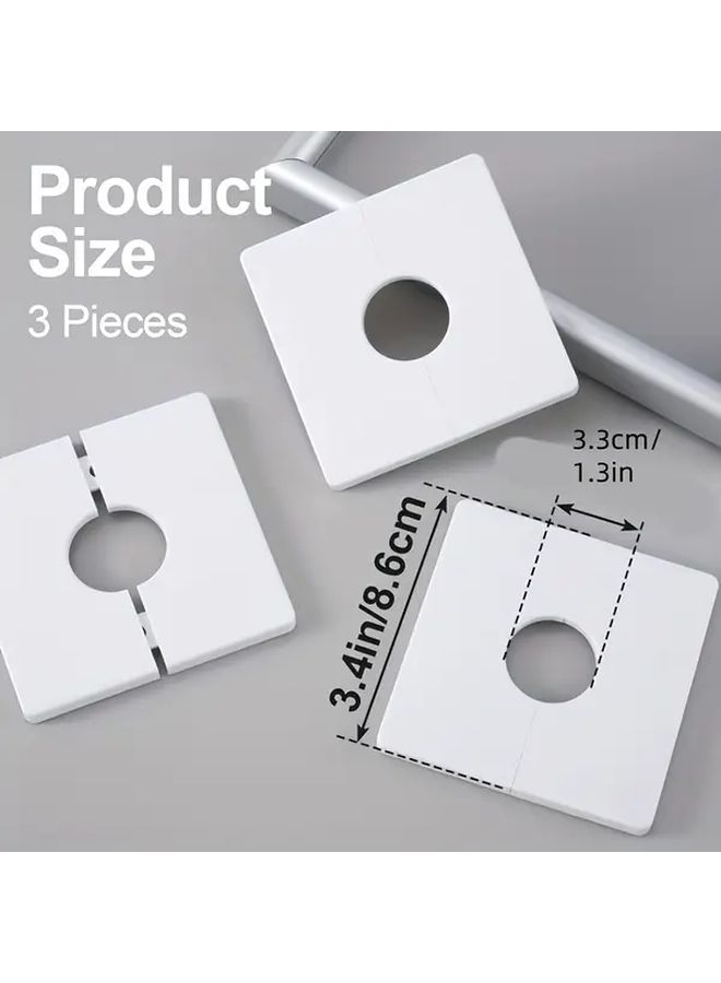 Set Of 3 Self Adhesive Wall Pipe Covers For Kitchen And Toilet Plumbing - Image 3