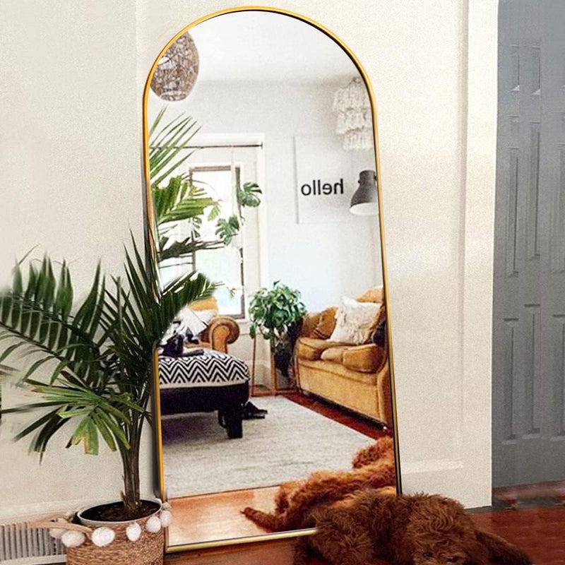 ITSRG Full Length Mirror with Stand, 30"x71" Floor Mirror, Arched Wall Mirror, Gold Arch Mirror - Image 2