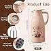 Teeloray 68 oz Hot Drink Dispenser Coffee Bar Accessories Cocoa Drink Dispenser for Keeping Hot Chocolate Bar Supplies Large Thermal Coffee Carafe for Cocoa Chocolate Tea and Water Winter Party Supplies - Image 4