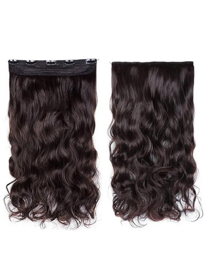 MoonEyes Curly Brown Hair Extension for Women and Girls in 24 inch 5 Clips - Image 2