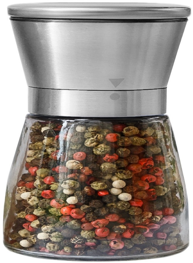 Kitchen & Go Pepper Grinder or Pepper Mill, Manual Salt Grinder Refillable with Adjustable Coarseness, Black Pepper Grinder Made of Stainless Steel, Himalayan Salt and Sea Salt Grinder - Image 1