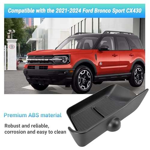 Sinminou Center Console Organizer Compatible with 2021-2024 Ford Bronco Sport CX430 Interior Accessories, Console Insert Drawer Storage Box; Not Fit for Ford Bronco - Image 2