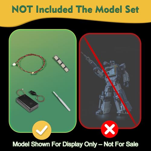 LocoLee Light kit Compatible with Lego 10358 Transformers Soundwave No Model Only Light LED Lighting Accessories Compatible with Lego Transformers Sonic Standard Version - Image 5