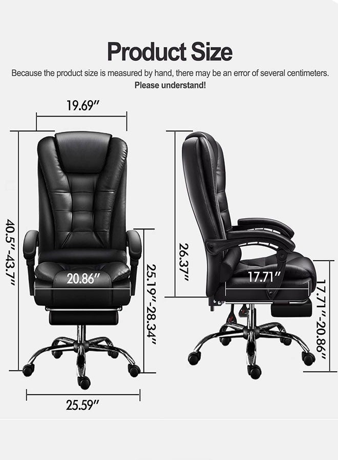 Office Chair Reclining Computer Desk Chairs with Footrest Ergonomic Computer Gaming Chair Leather Executive Office Chair Big and Tall Office Massage Chair Home Office Chair