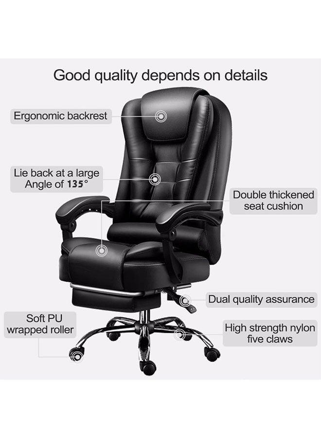 Office Chair Reclining Computer Desk Chairs with Footrest Ergonomic Computer Gaming Chair Leather Executive Office Chair Big and Tall Office Massage Chair Home Office Chair