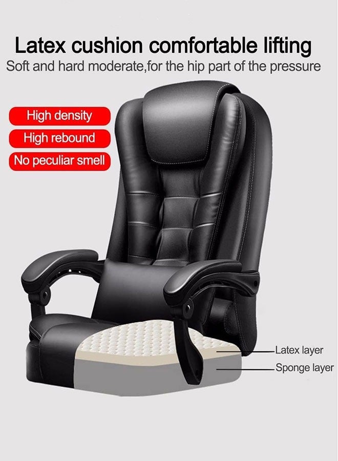 Office Chair Reclining Computer Desk Chairs with Footrest Ergonomic Computer Gaming Chair Leather Executive Office Chair Big and Tall Office Massage Chair Home Office Chair