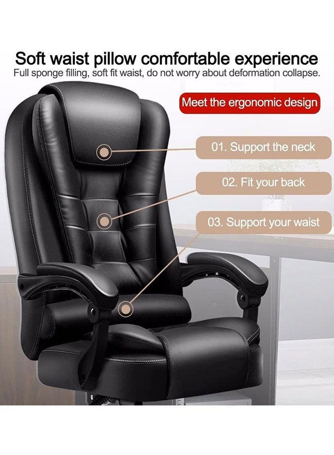 Office Chair Reclining Computer Desk Chairs with Footrest Ergonomic Computer Gaming Chair Leather Executive Office Chair Big and Tall Office Massage Chair Home Office Chair