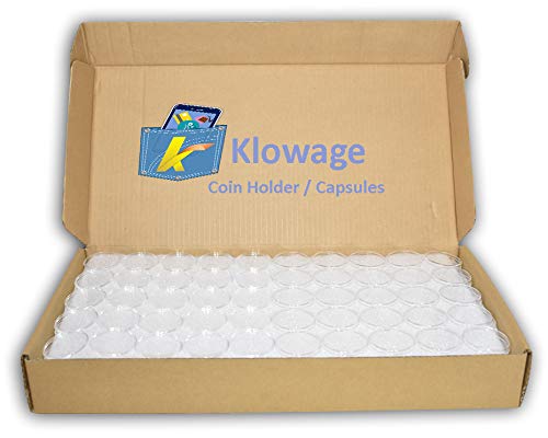 Klowage100 Pieces 10 Gram Plastic Coin Capsule Holders Round Display case Box coin capsule holder - Image 2