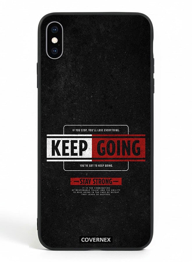 Covernex Apple iPhone Xs Max Protective Case Cover Printed Featuring Keep Going - Image 2