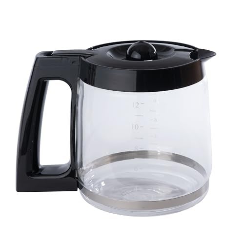 MRX Solutions Replacement 12-Cup Glass Carafe for Cuisinart Coffee Maker (fits DCC-1200PRC CHW-12, CHW-12P1, DCC-1100BK, DCC-1200, DCC-2650, DGB-550BK, DGB-550BK1 DGB-625BC, DGB-700BC, SS-12) - Image 1