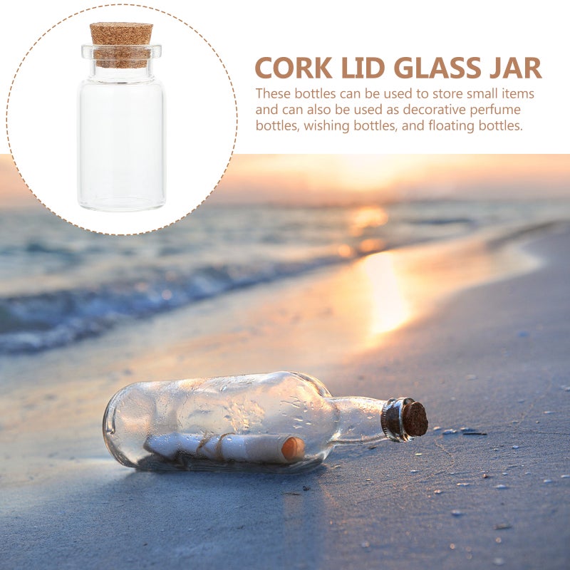 30pcs DIY Wishing Transparent Drift Bottles Jars with Wood Stoppers - Image 3