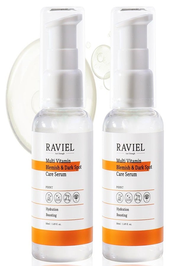 RAVIEL Multi Vitamin Blemish Care Serum | Deep Hydrating Moisturizer with 7 Hyaluronic Acid for All Skin Types | Korean Skincare (1.69 fl oz x 2) - Image 1