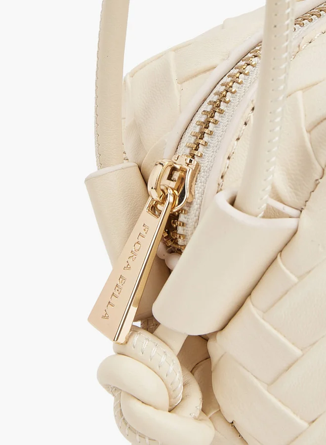 Flora Bella By Shoexpress Textured Crossbody Bag with Sling Handle and Zip Closure