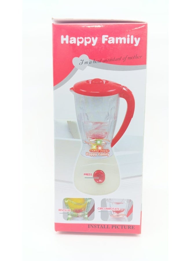 Genetic Happy Family Battery Operated Toy Blender for Kids – Red & White - Image 2