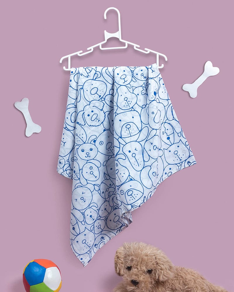 Chibby Swaddle - Swaddles for new born baby, ultra soft, comfortable, multipurpose swaddle-wrapper & 100% Cotton (Blue) - Image 1